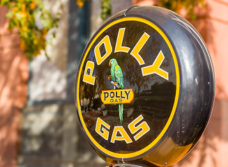 Image showing Reflections in Polly Gas pump