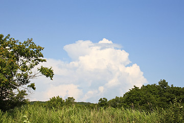 Image showing Landscape with a cloud