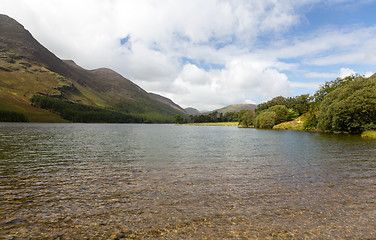 Image showing View down length of Buttermere in Lake District