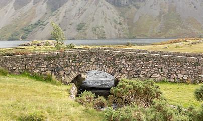 Image showing Stone bridge over river by Wastwater
