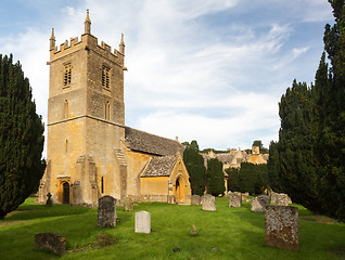 Image showing Stanway House and St Peters Church Stanton