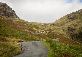 Image showing View toward Eskdale from HardKnott Pass