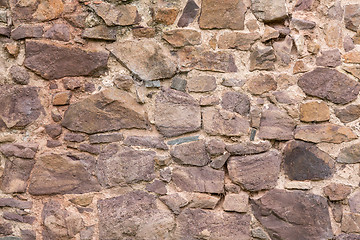 Image showing Uneven medieval wall as abstract background