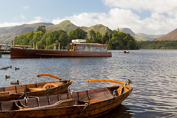 Image showing Boats on Derwent Water in Lake District