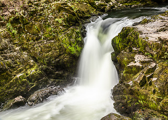 Image showing Skelwith Falls waterfall in Lake District