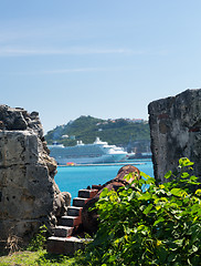 Image showing Old cannon rusting on St Martin Caribbean