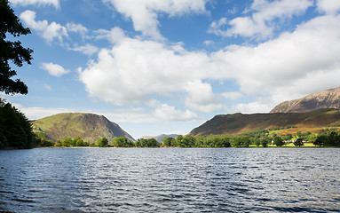 Image showing Reflections in Buttermere in Lake District