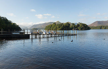 Image showing Boats on Derwent Water in Lake District