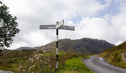 Image showing Langdale sign in english lake district