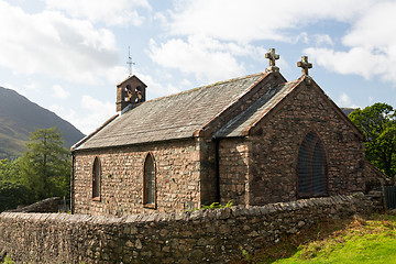 Image showing Old stone church in Buttermere Village