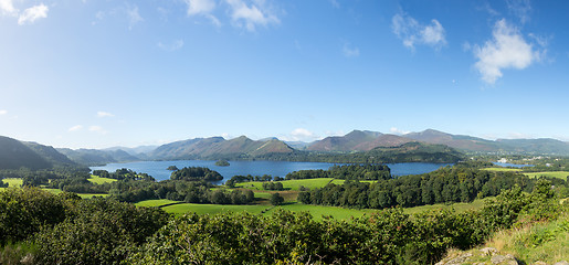 Image showing Derwent Water from Castlehead viewpoint