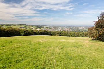 Image showing Aerial view of Winchcombe from Belas Nap