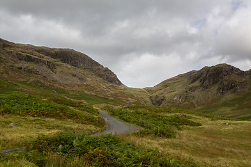 Image showing View toward Eskdale from HardKnott Pass