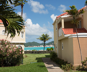 Image showing Philipsburg St Martin seen between buildings