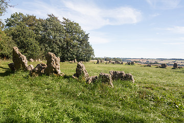 Image showing Rollright Stones stone circle in Cotswolds