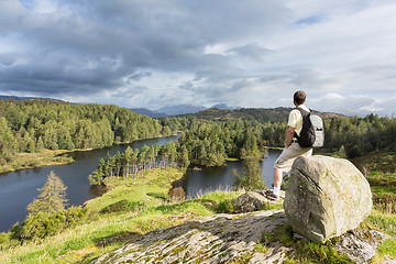 Image showing View over Tarn Hows in English Lake District