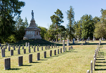 Image showing Confederate cemetery in Fredericksburg VA