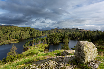 Image showing View over Tarn Hows in English Lake District