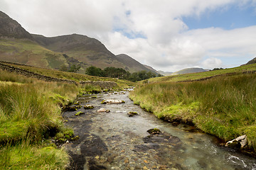 Image showing Rocky stream leads towards Buttermere