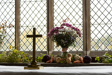 Image showing Interior of St Mary Church Swinbrook