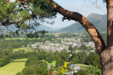Image showing Keswick town from Castlehead viewpoint
