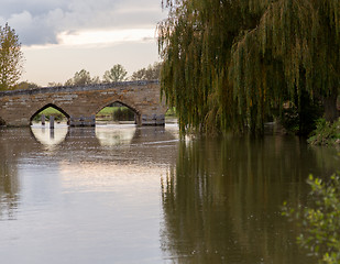 Image showing Newbridge over River Thames ancient bridge