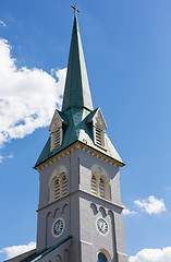 Image showing Steeple of St George Episcopal church