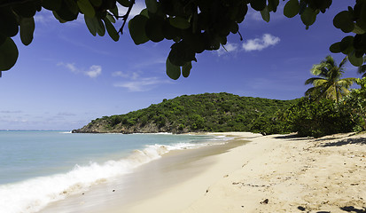 Image showing Happy Bay off coast of St Martin Caribbean