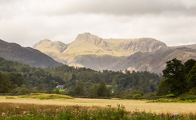 Image showing Langdale Pikes in Lake District