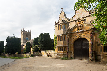 Image showing Stanway House and St Peters Church Stanton