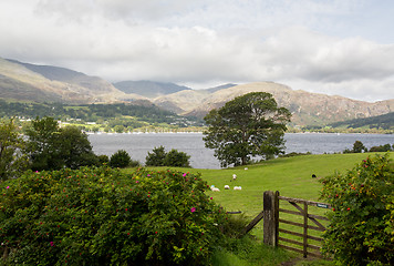 Image showing Overlook of Coniston Water in Lake District