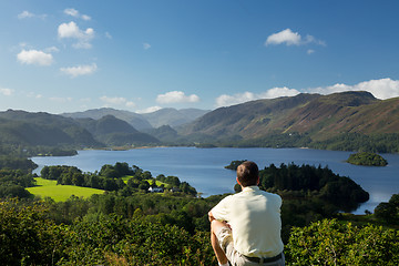 Image showing Derwent Water from Castlehead viewpoint