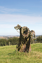 Image showing Traditional green man woven from branches