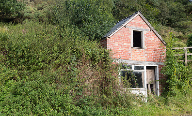 Image showing Ruined house in hillside in England