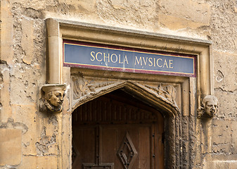 Image showing Entrance to School of Music at Bodeian Library