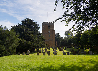 Image showing Old cotswold stone church in Ilmington