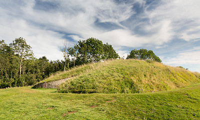 Image showing Belas Nap barrow on Cleeve Hill Cotswolds