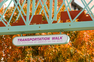 Image showing Transportation Walk in fall at Washington DC