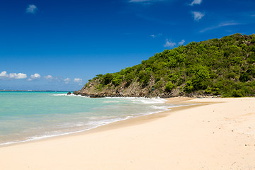 Image showing Happy Bay off coast of St Martin Caribbean