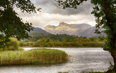 Image showing Sunrise at Elterwater in Lake District