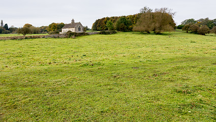 Image showing Exterior of St Oswald parish church Widford