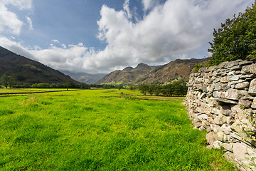 Image showing Langdale Pikes in Lake District