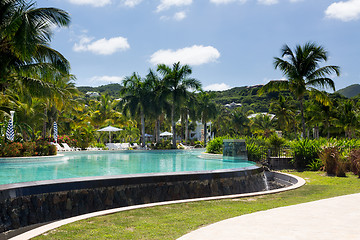 Image showing Glorious pool at Anse Marcel on St Martin