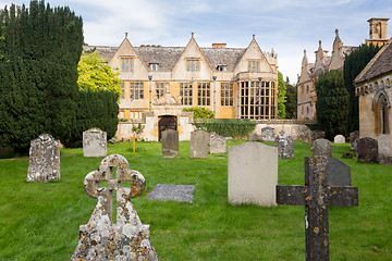 Image showing Stanway House and St Peters Church Stanton