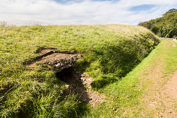 Image showing Belas Nap barrow on Cleeve Hill Cotswolds