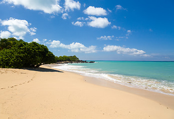 Image showing Happy Bay off coast of St Martin Caribbean