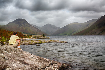 Image showing Wast water in english lake district