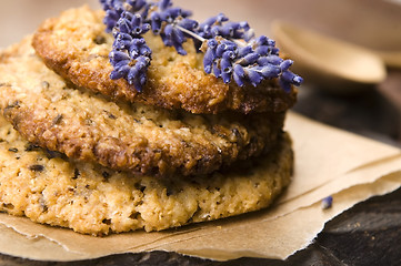 Image showing Handmade lavender cookies