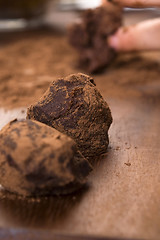 Image showing Homemade chocolate truffles