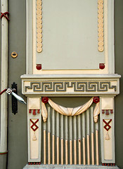 Image showing Old beautiful decorated door